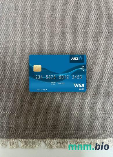 Kiribati ANZ bank visa obciążyć card wygląd fotograficzny skan PSD + zdjęcie